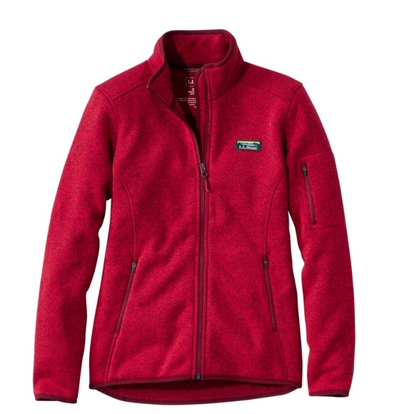 L.L. Bean Jackets & Blazers - L.L. Bean Women’s Sweater Fleece Full-Zip Jacket. Rosewood color. Large petite.